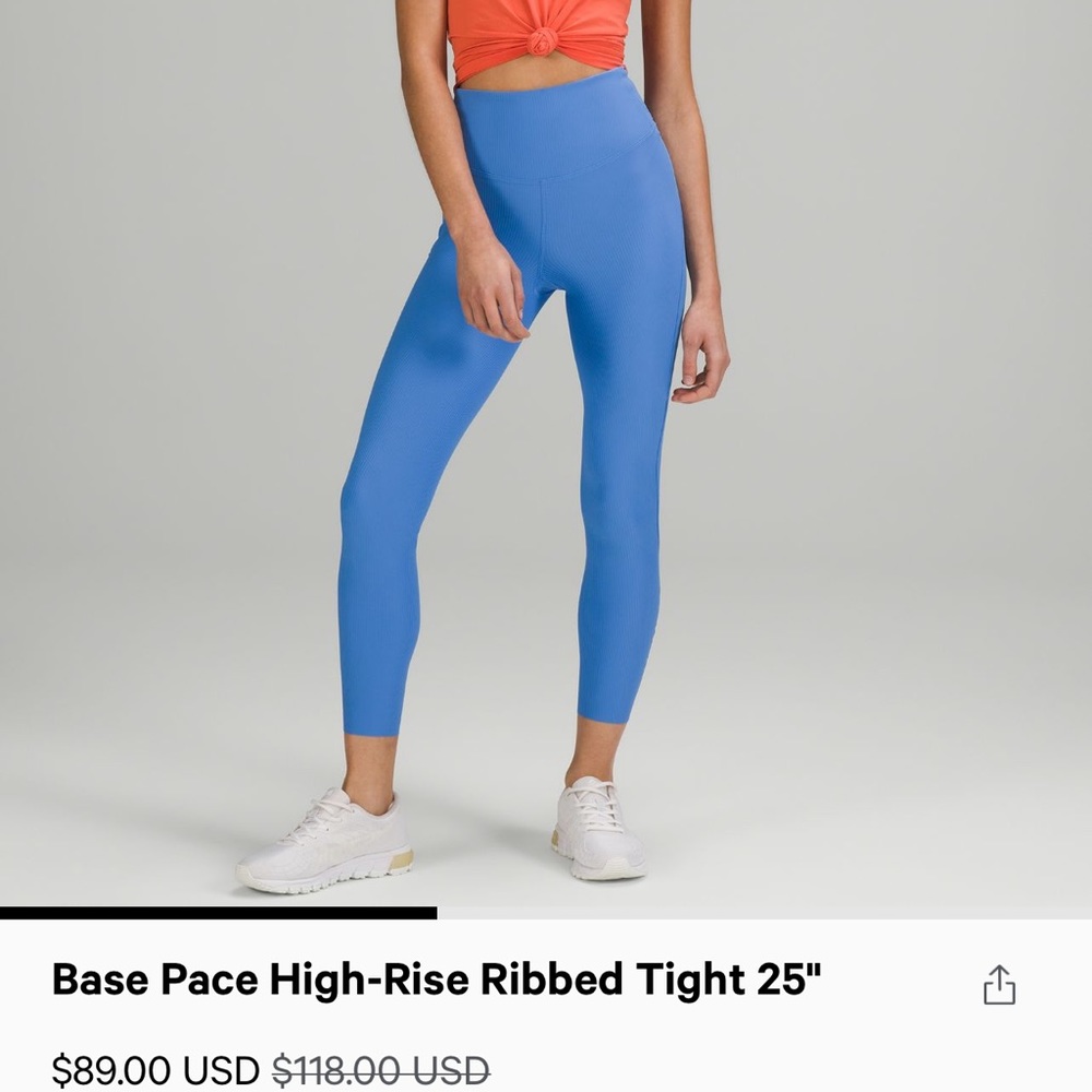 Base Pace High Rise Ribbed Leggings